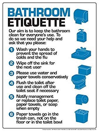 Image result for toilet etiquette at work | Bathroom etiquette, Work ...