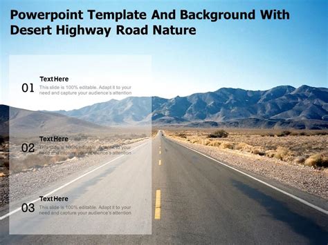 Powerpoint Template And Background With Desert Highway Road Nature | Presentation Graphics ...