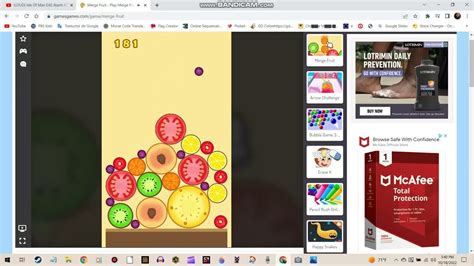 Playing merge fruit - YouTube