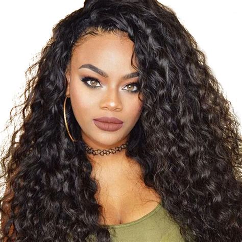 Brazilian Water Wave Lace Front Human Hair Wigs Front Lace Wigs With Baby Hair Pre Plucked ...