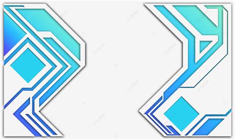 Blue And White Futuristic Border Banner Clipart Design, Futuristic Border, Futuristic Banner ...