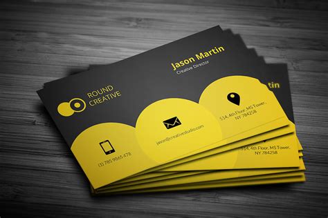 Creative Yellow Business Card | Creative Business Card Templates ~ Creative Market