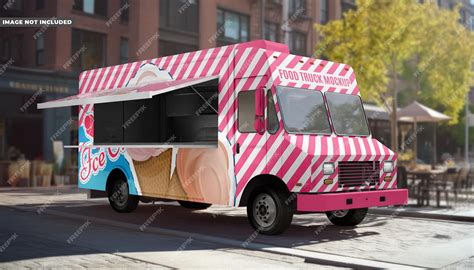 Premium PSD | Food Truck Mockup