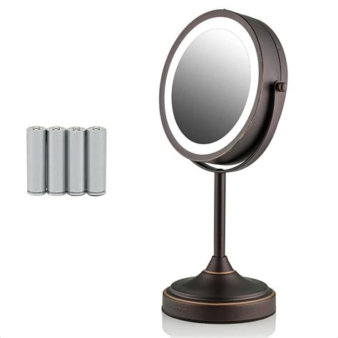 Ovente Makeup Mirror with Lights and Magnification, 7'' Table Top, 360 ...