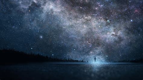 Starry Night Sky Desktop Wallpaper - WallpaperSafari