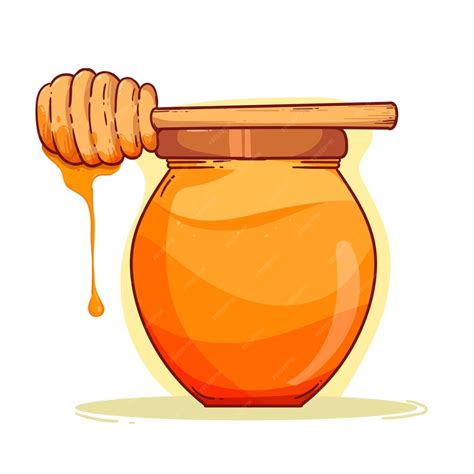 Free Vector | Hand drawn honey jar drawing illustration