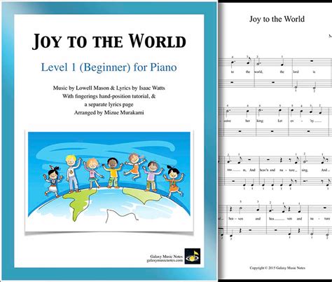 Joy to the World | Beginner's piano sheet music