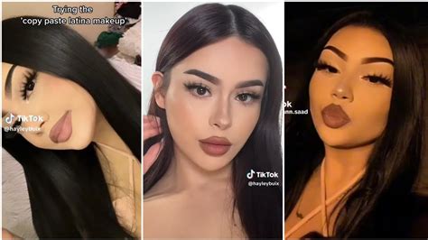 Trying The Latina Makeup Tutorial TikTok Compilation - YouTube