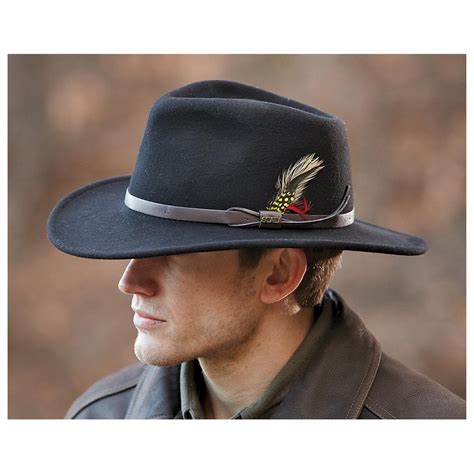 Dorfman Pacific® Scala™ Crushable Wool Outback Hat - 281504, Hats ...