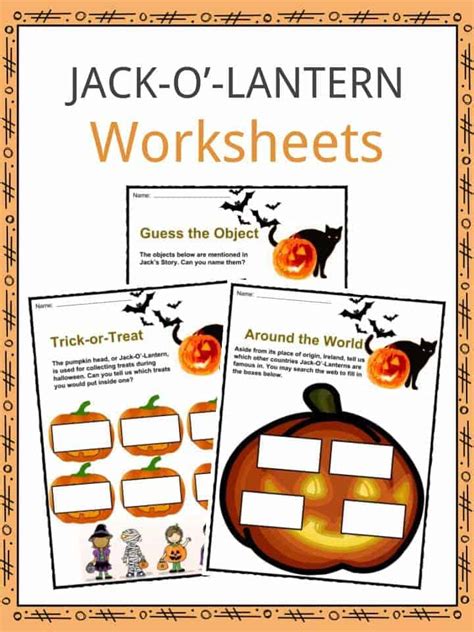 Jack-O-Lantern Facts, Worksheets & History Information For Kids