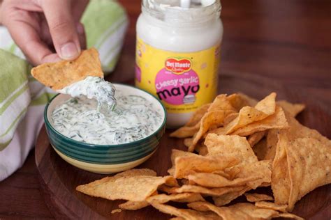 Party Style Creamy Spinach Dip Made with Cheesy Garlic Mayo & Served With Nachos by Archana's ...