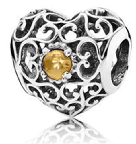 New Pandora Signature Heart Birthstone November Charm - Etsy