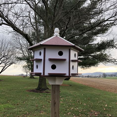 Extra Large Bird House with Cherry Roof Martin House with | Etsy