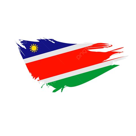 Namibia Flag Clipart Transparent Background, Namibia Flag Color Abstract Shapes And, Namibia ...