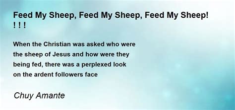 Feed My Sheep, Feed My Sheep, Feed My Sheep! ! ! ! - Feed My Sheep, Feed My Sheep, Feed My Sheep ...