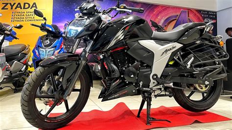 All New 2022 Model TVS Apache RTR 160 4v 🔥 ( Glossy Black ) | Detailed Review Apache 160 4v ...