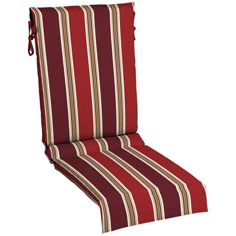 Hampton Bay 18 x 20.5 Outdoor Sling Chair Cushion in Standard Chili Stripe TG12119B-9D5 - The ...