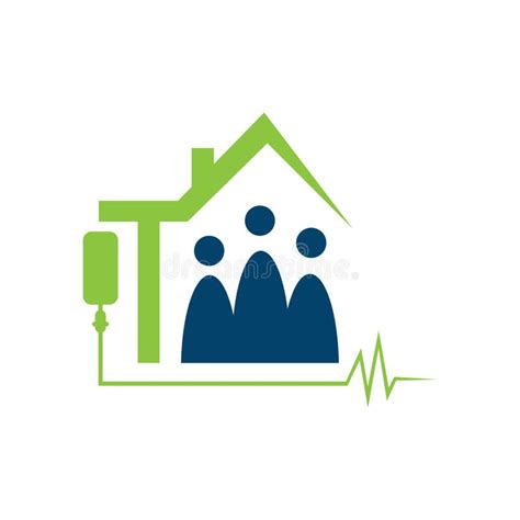 Nursing Home Logo Design Home Care Elderly Logo Vector Illustrations ...