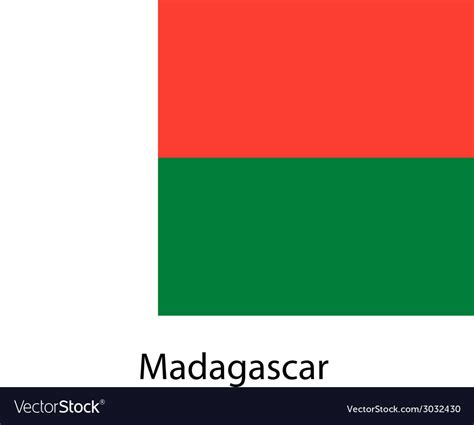 Flag of the country madagascar Royalty Free Vector Image