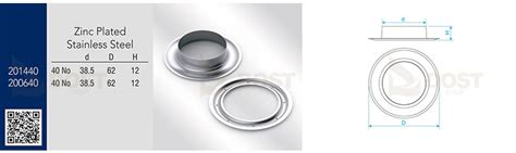 zinc-plated-stainless-steel-eyelets-technical-specifications - Dost Teknik