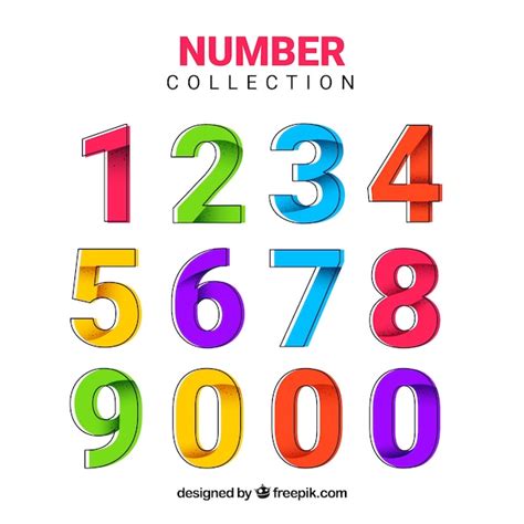 Free Vector | Colorful number collection with flat design