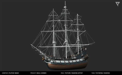 ArtStation - Skull & Bones - Merchant ship, texturing and shading., Tomasz Kawecki | Skull and ...