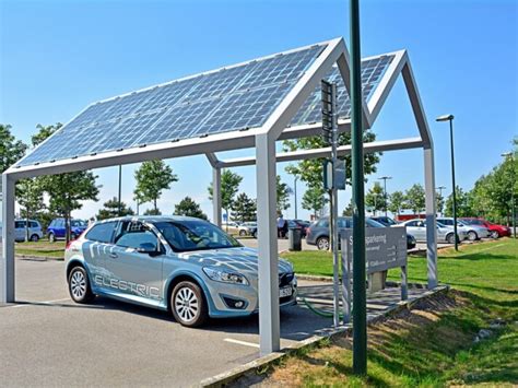 Solar Charging Station Powered Stations For Electric Vehicles Mobile In ...