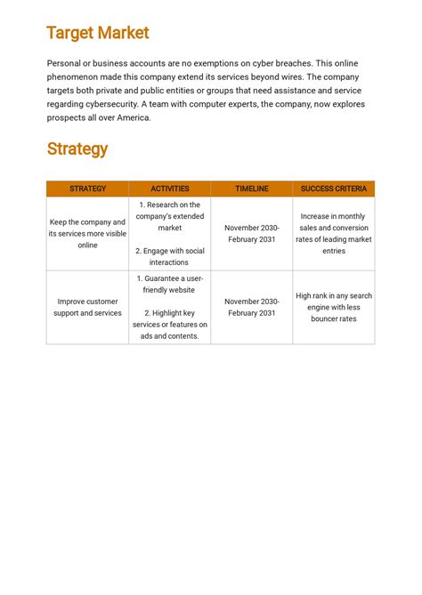 30 60 90 Day Marketing Plan Template