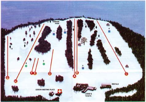 Ski Bradford Ski Trail Map - Haverhill Massachusetts United States ...