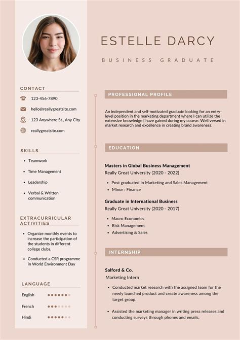 Kaikki yhteensä 35+ imagen resume template canva - abzlocal fi