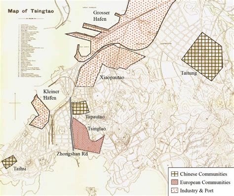 Four regions in the Tsingtao planning in Germany occupation Source ...