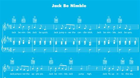 Jack Be Nimble - Sheet Music - Mother Goose Club