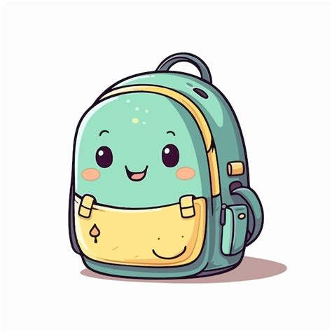 Premium Vector | Cute backpack flat vector illustration cute backpack ...