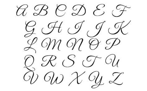 Cursive Letter Stencils