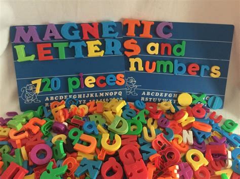 Magnetic Letters Alphabet & Numbers 720 Piece Lot Playskool Fisher ...