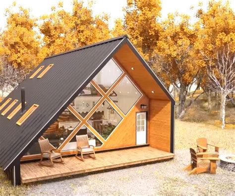 Modern A-Frame Cabin Idea with a Magnificent View in Nature | MODERN TINY CABINS