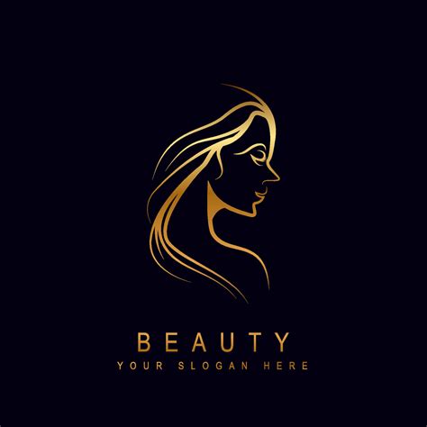 Beauty woman logo design line art style design, beautiful girl head ...