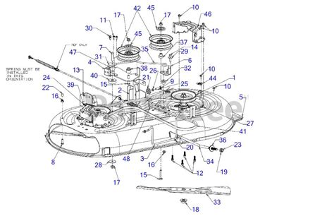 42 inch craftsman 42 mower deck diagram