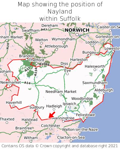 Where is Nayland? Nayland on a map