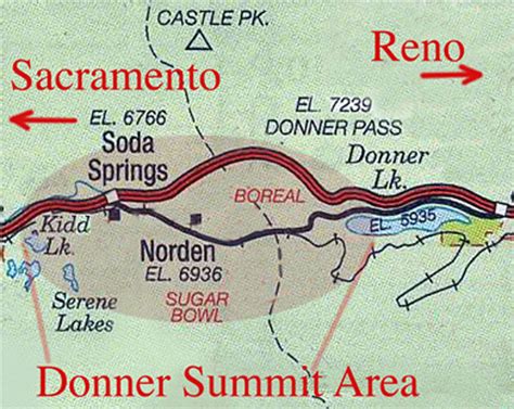 Map to the Donner Summit Historical Society