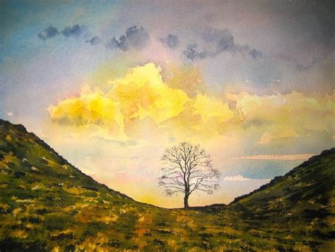 Sycamore Gap, The Tree (SOLD) - Alan Reed Art Sycamore Gap Painting