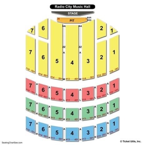 Radio City Music Hall Seating Chart Seat Numbers