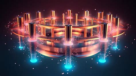 Quantum Computer Close Up, Futuristic Technology, Generative AI Image Stock Illustration ...