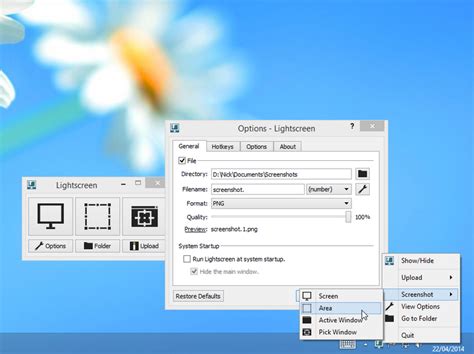 Lightscreen screen capture tool adds previews, improved area capture mode