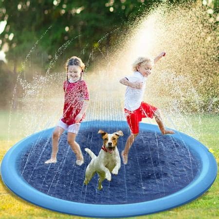 LeKing Pet Splash Sprinkler Pad Inflatable Pool Dog Pool BathingTub Summer Water Toys for ...