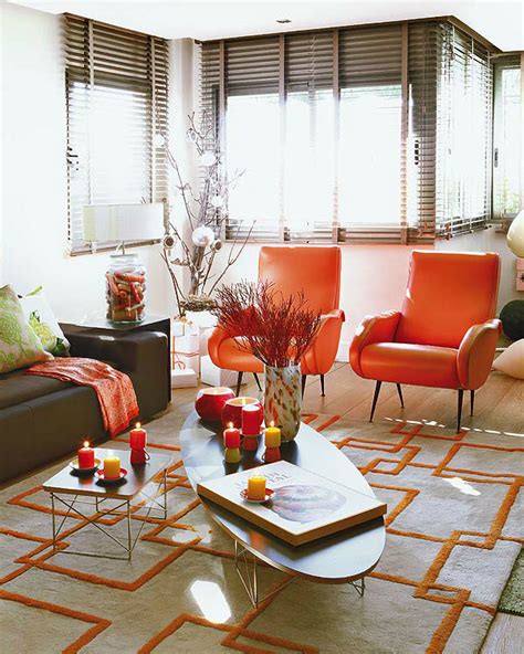 20 Tangerine Living Rooms - Color of The Year - Decoholic