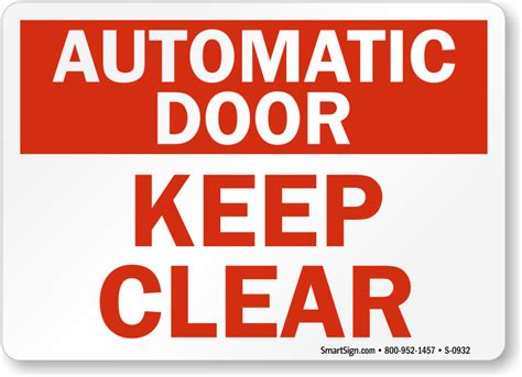 Automatic Door Signs and Labels