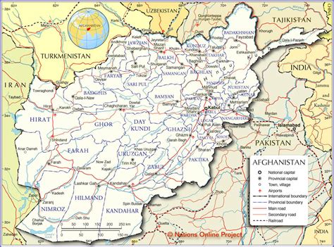 Map of Afghanistan - Guide of the World