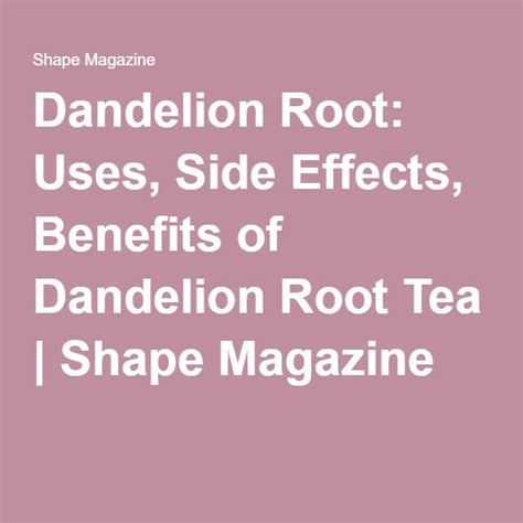 Should You Detox With Dandelion Tea? | Dandelion root tea, Dandelion benefits, Dandelion