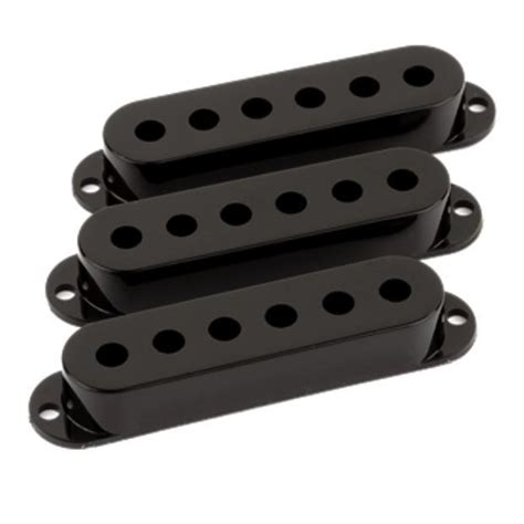 Fender Stratocaster Single Coil Pickup Covers-Black